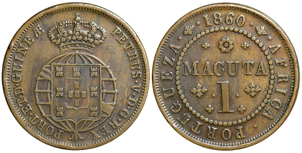 Angola Portoguese Macuta 1860 