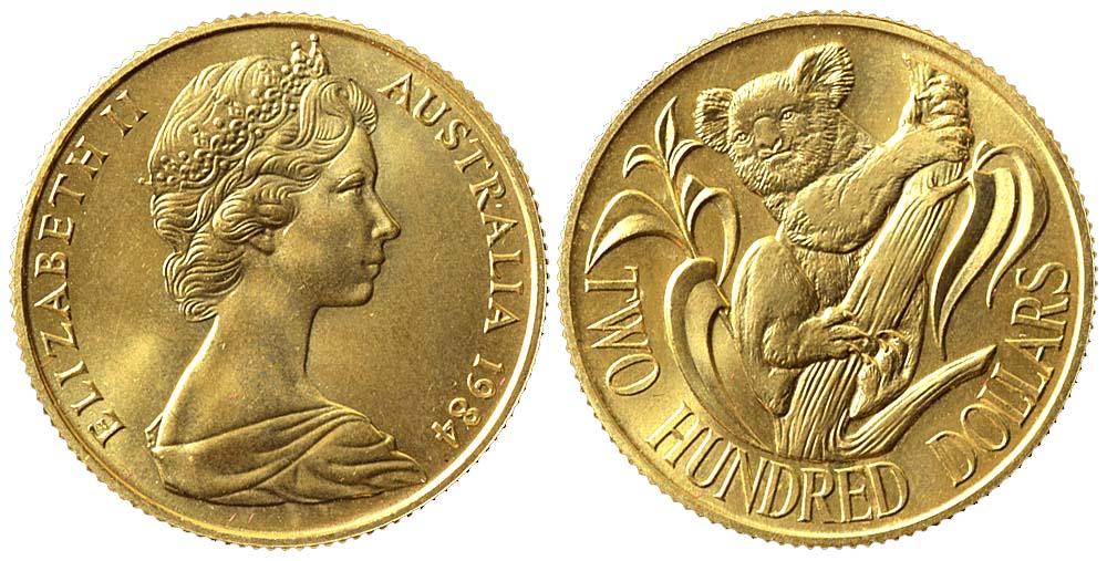 Australia Elizabeth Dollars 1984 Gold 