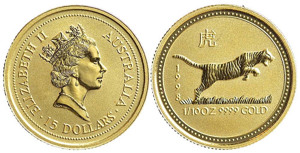 Australia Elizabeth Dollars 1998 Gold 