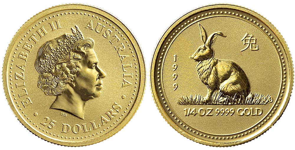 Australia Elizabeth Dollars 1999 Gold 