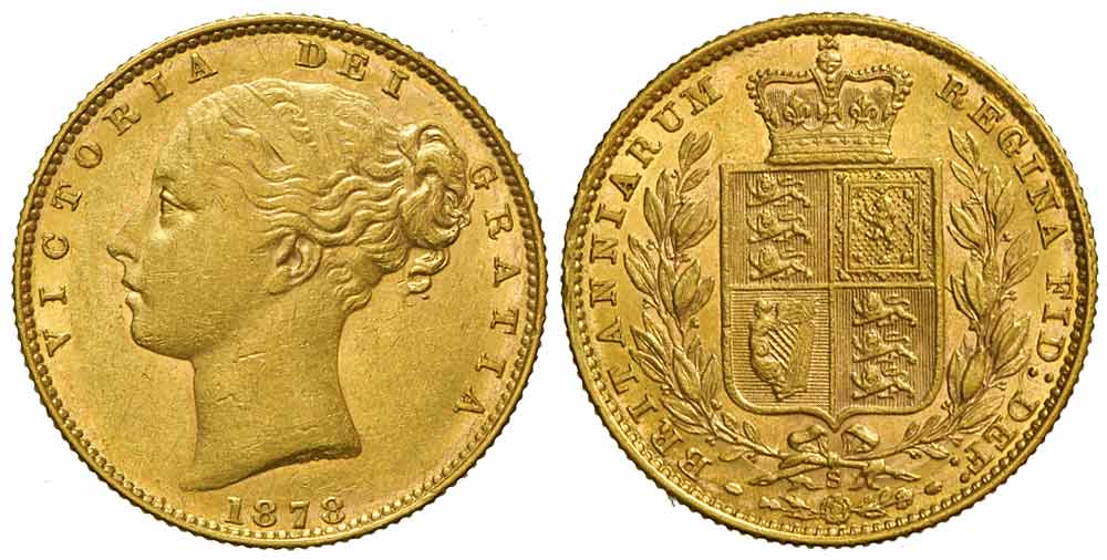 Australia Victoria Sovereign 1878 Gold 