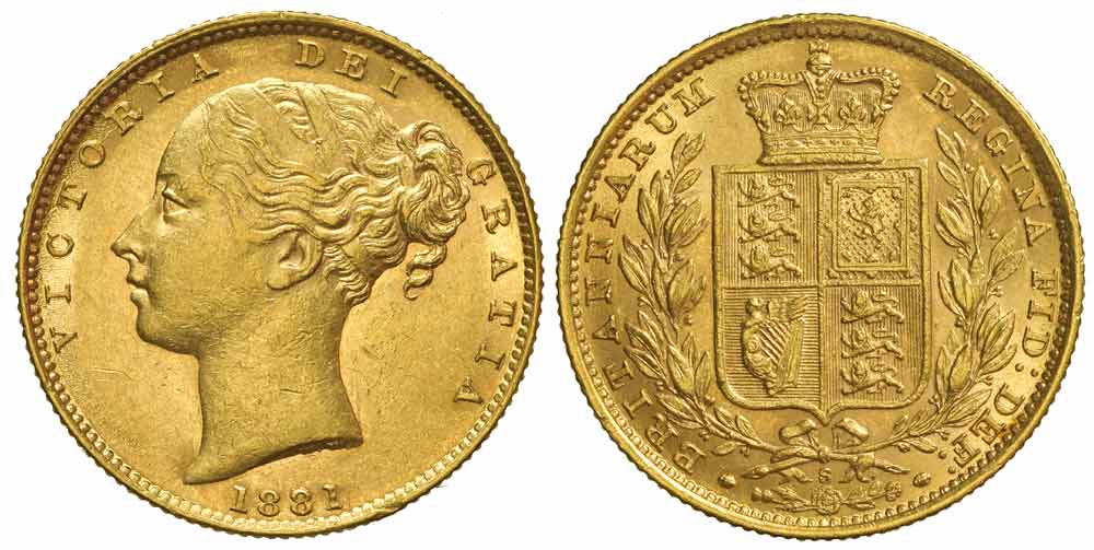 Australia Victoria Sovereign 1881 Gold 