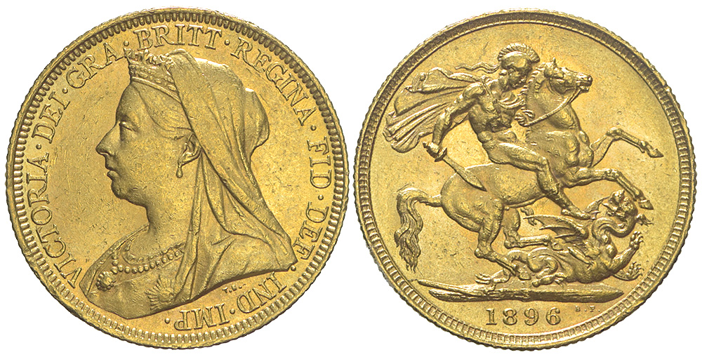 Australia Victoria Sovereign 1896 Gold 