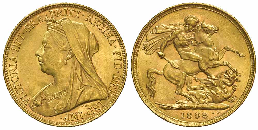 Australia Victoria Sovereign 1898 Gold 