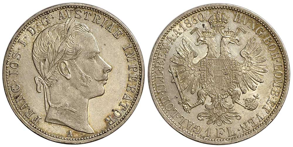 Austria Franz Joseph Florin 1860 