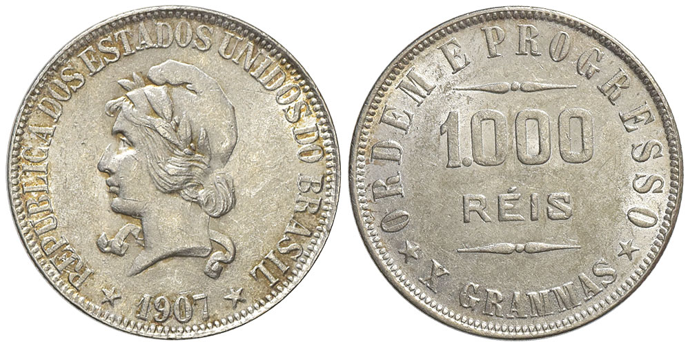 Brazil Republic Reis 1907 