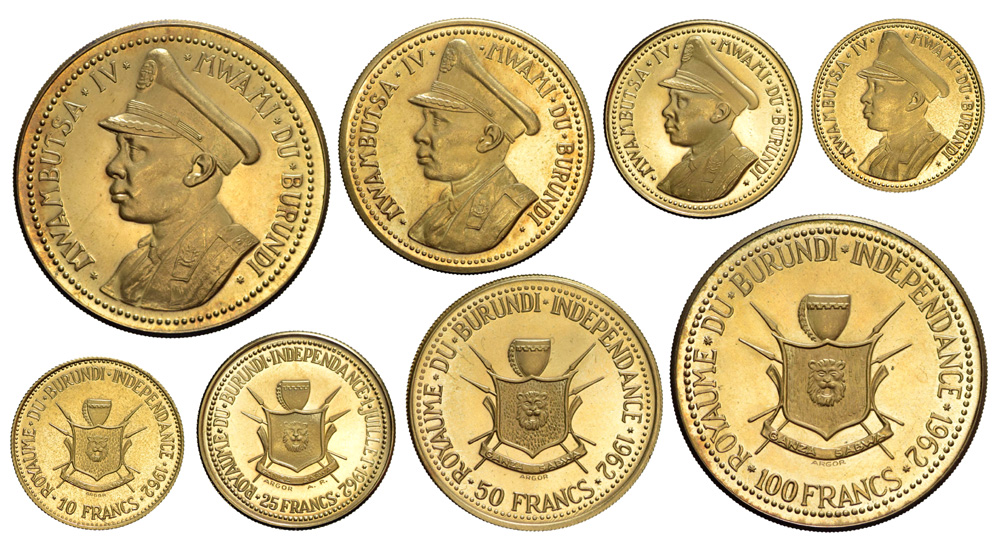 Burundi Mwambusta 1962 Gold 