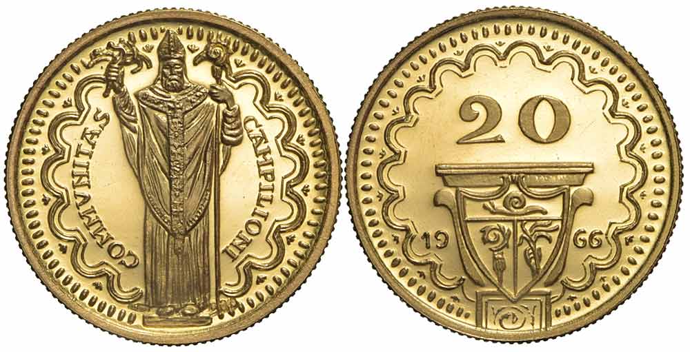 Campione dItalia (Fr)Token 1966 Gold 