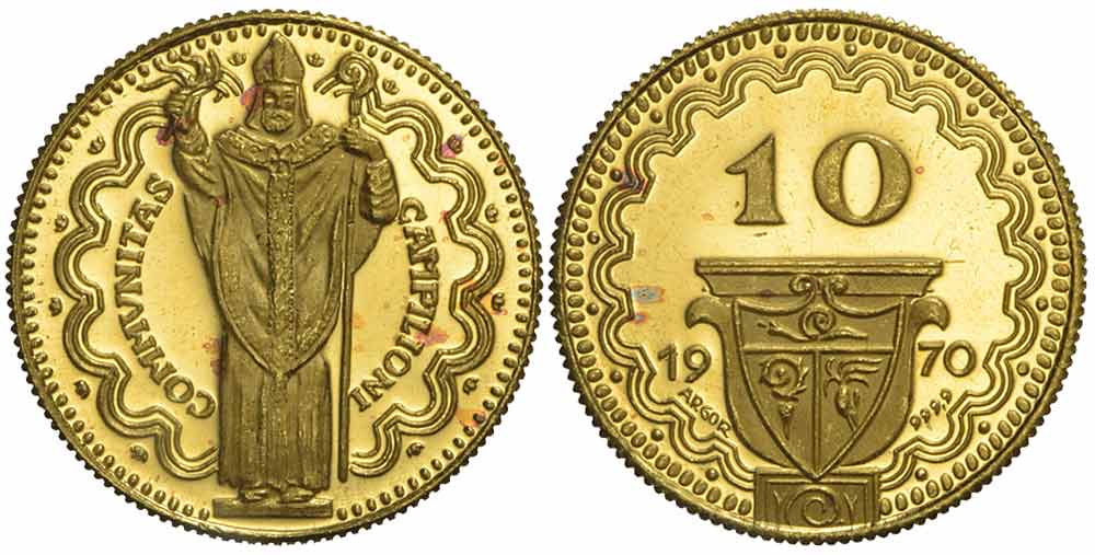 Campione dItalia (Fr)Token 1970 Gold 
