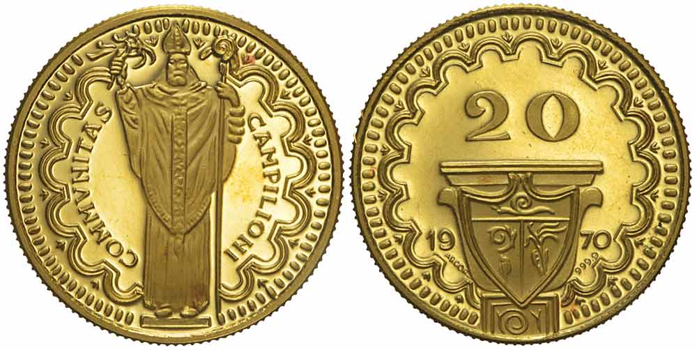 Campione dItalia (Fr)Token 1970 Gold 