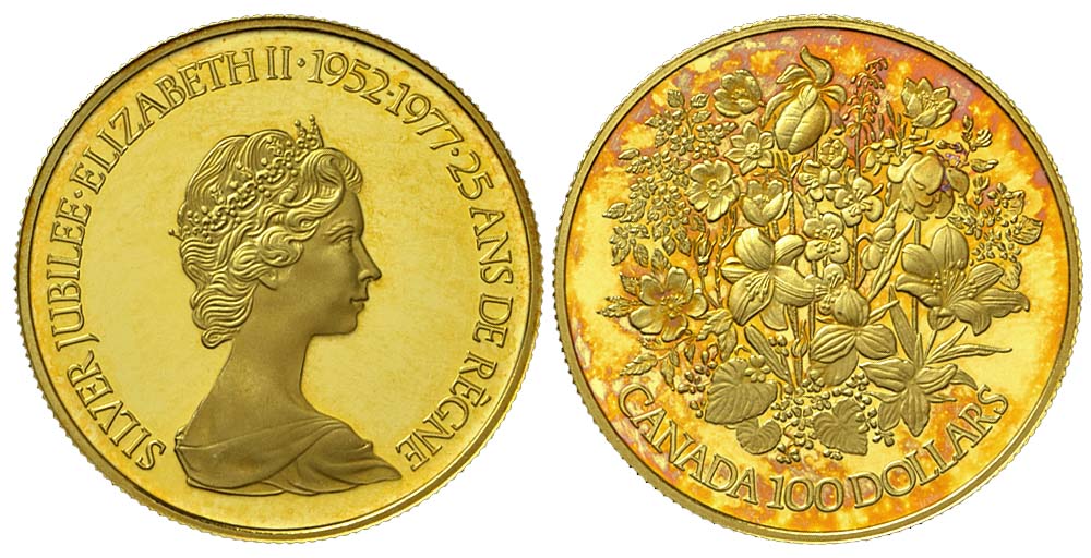 Canada Elizabeth Dollars 1977 Gold 