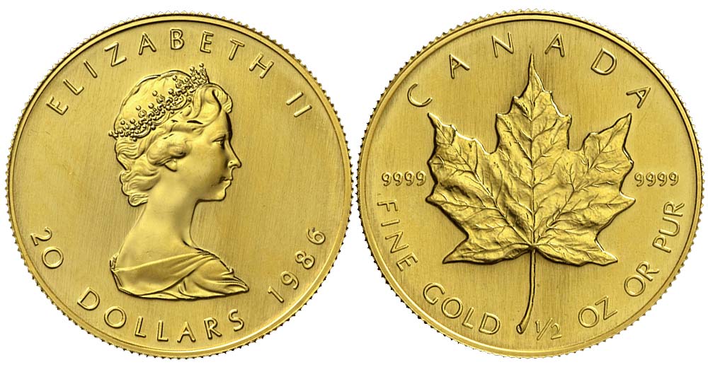 Canada Elizabeth Dollars 1986 Gold 