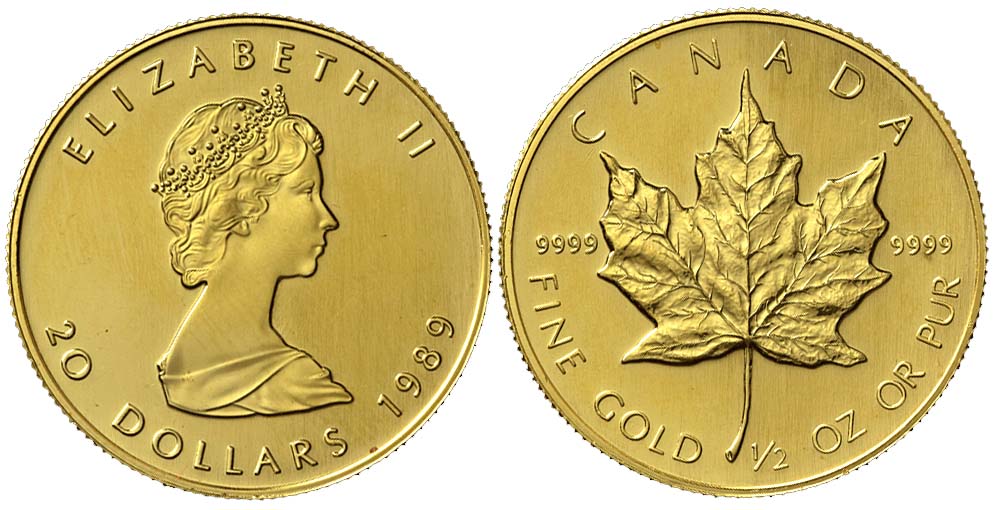 Canada Elizabeth Dollars 1989 Gold 