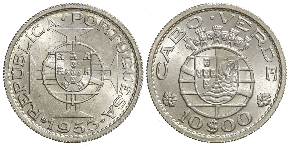 Cape Verde Portoguese Republic Escudos 1953 