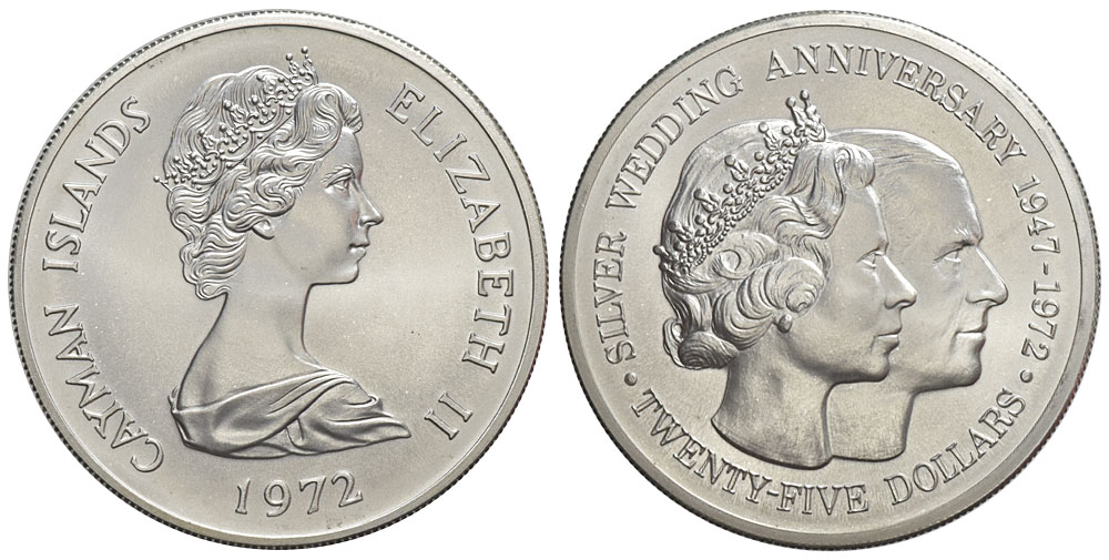 Cayman Islands Elizabeth Dollars 1972 