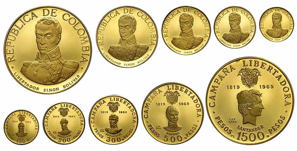 Colombia Republic 1969 Gold 