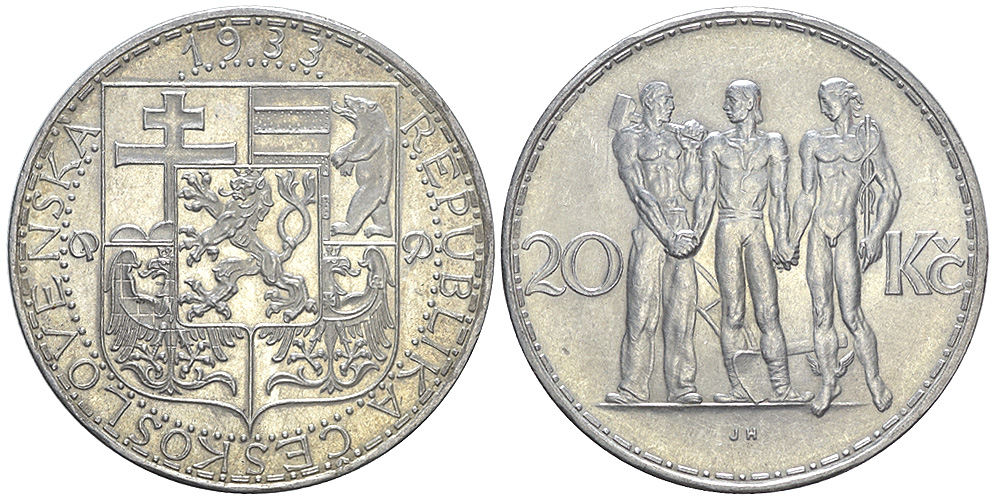 Czechoslovakia Republic Korun 1933 