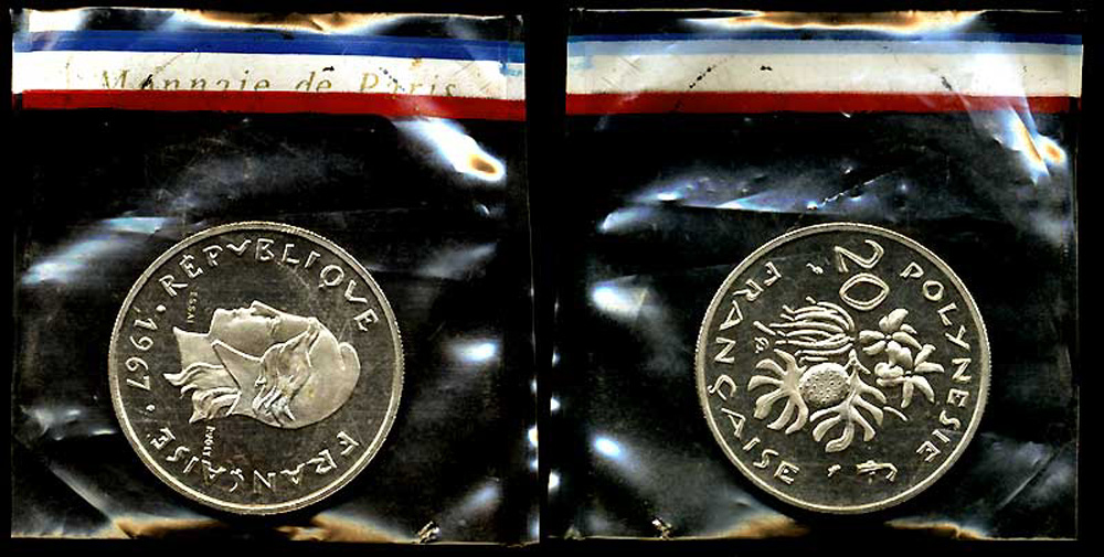 French Polynesia French Republic Francs 1967 