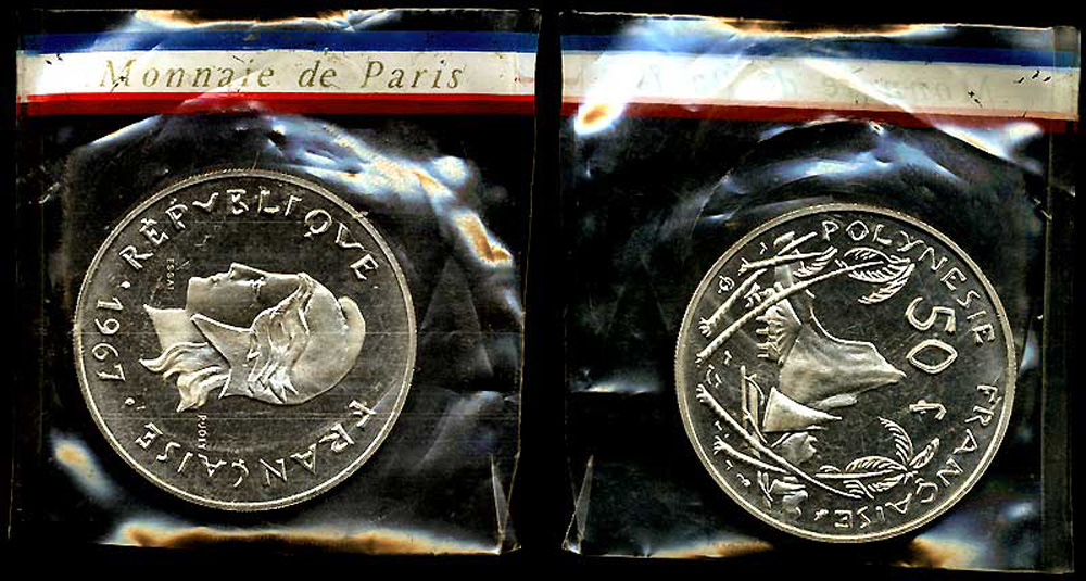 French Polynesia French Republic Francs 1967 
