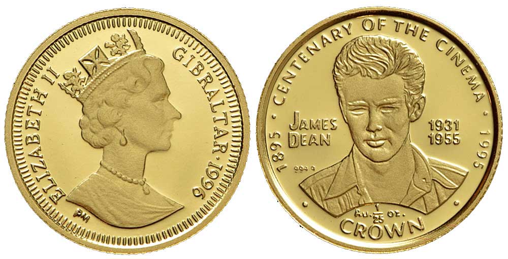 Gibraltar Elizabeth Crown 1996 Gold 