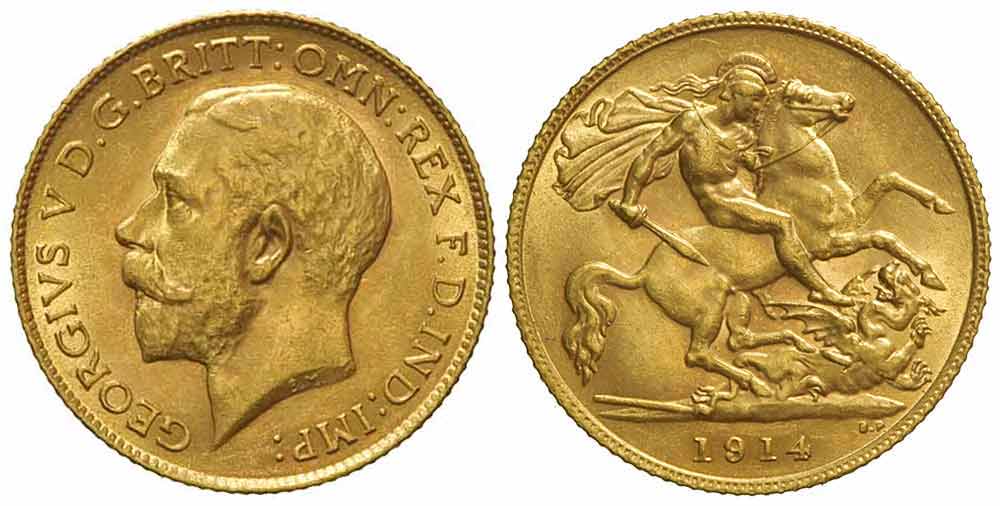 Great Britain George Sovereign 1914 Gold 