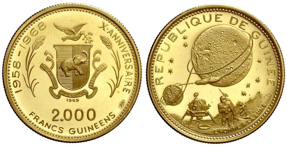 Guinea Republic Francs 1969 Gold 