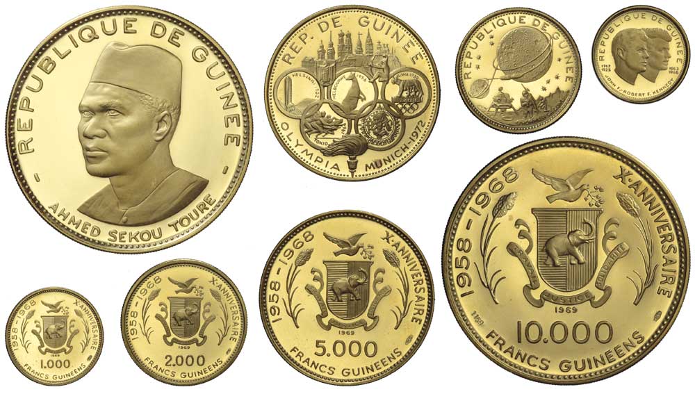 Guinea Republic Set(4) 1969 Gold 