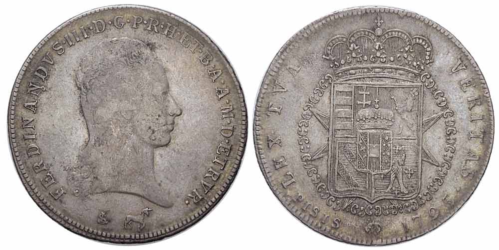 Italy Regional Mints Firenze Ferdinando Francescone 1795 