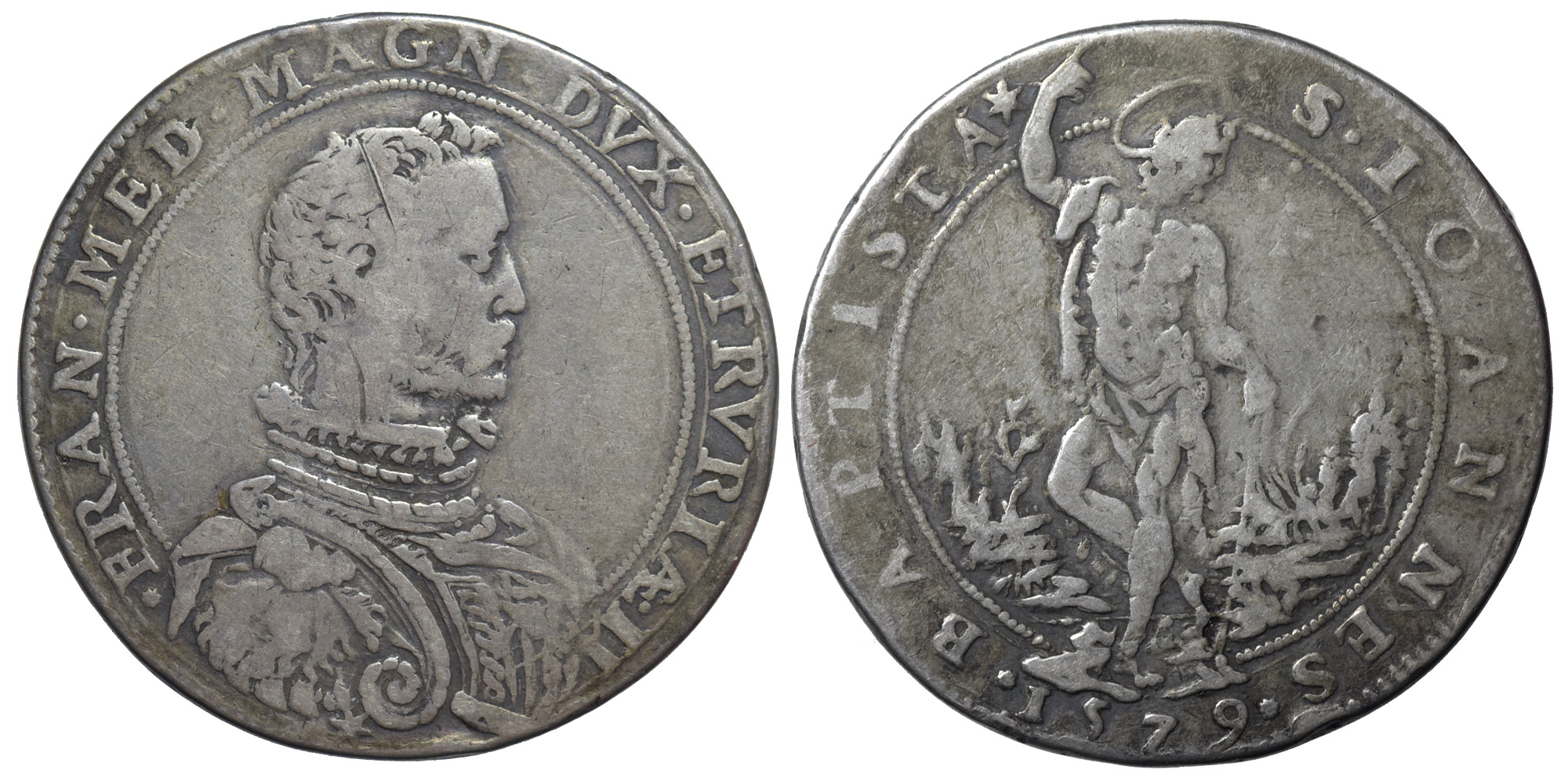 Italy Regional Mints Firenze Francesco Piastra 1579 