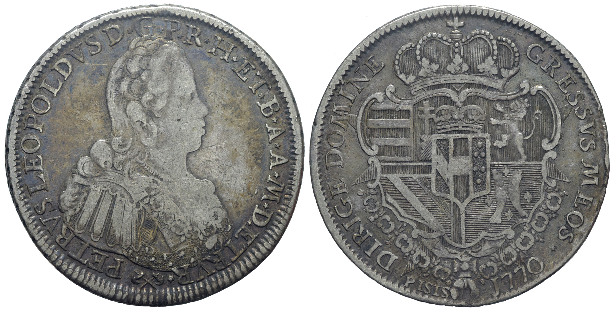 Italy Regional Mints Firenze Pietro Leopoldo Francescone 1770 