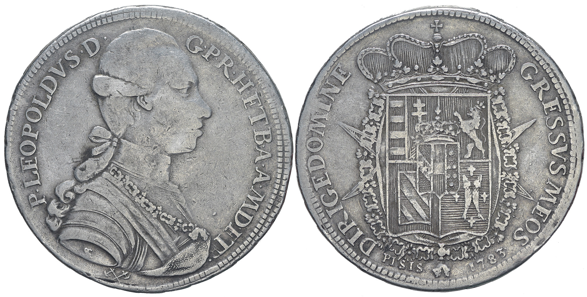 Italy Regional Mints Firenze Pietro Leopoldo Francescone 1783 