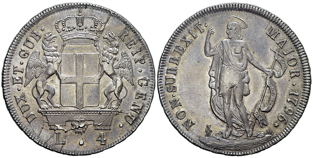 Italy-A-Regional-Mints-Genova-Republic-Lire-1796-AR