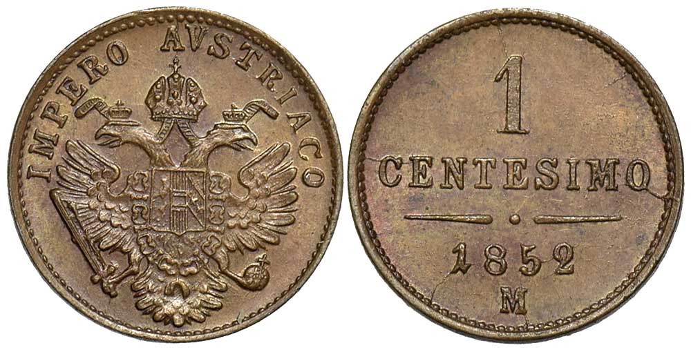 Italy Regional Mints Milano Franz Joseph Cent 