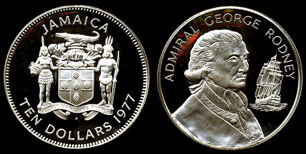 Jamaica Elizabeth Dollars 1977 
