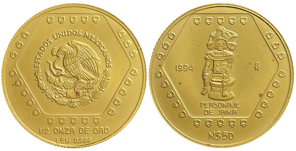 Mexico Monetary Reform Pesos 1994 Gold 