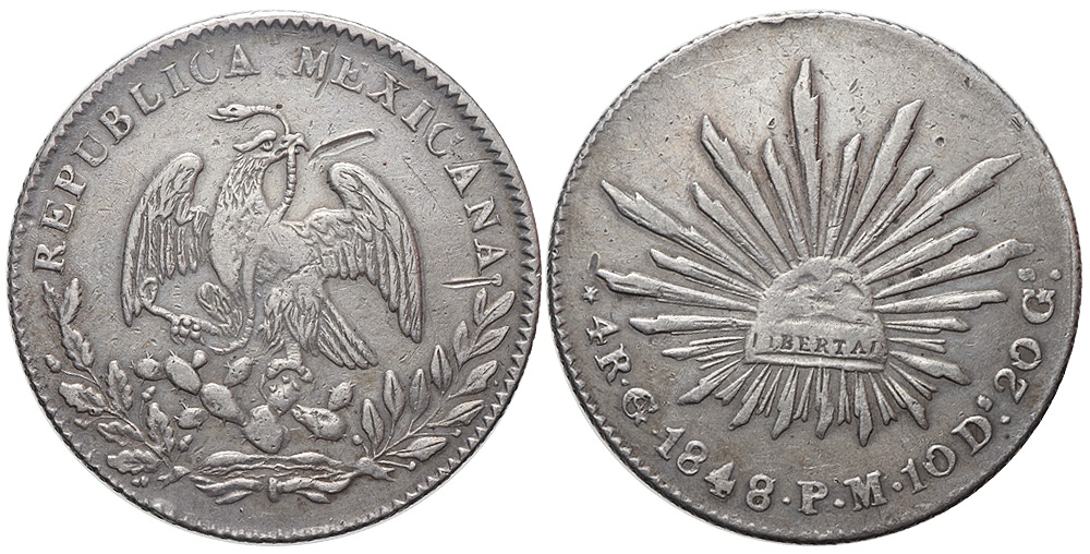 Mexico Republic Reales 1848 