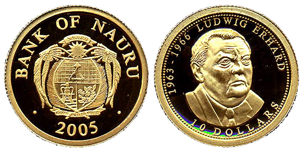 Nauru Island Republic Dollars 2005 Gold 