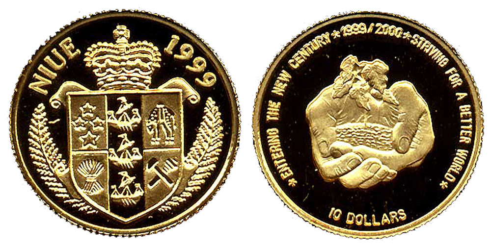 Niue Elizabeth Dollars 1999 Gold 