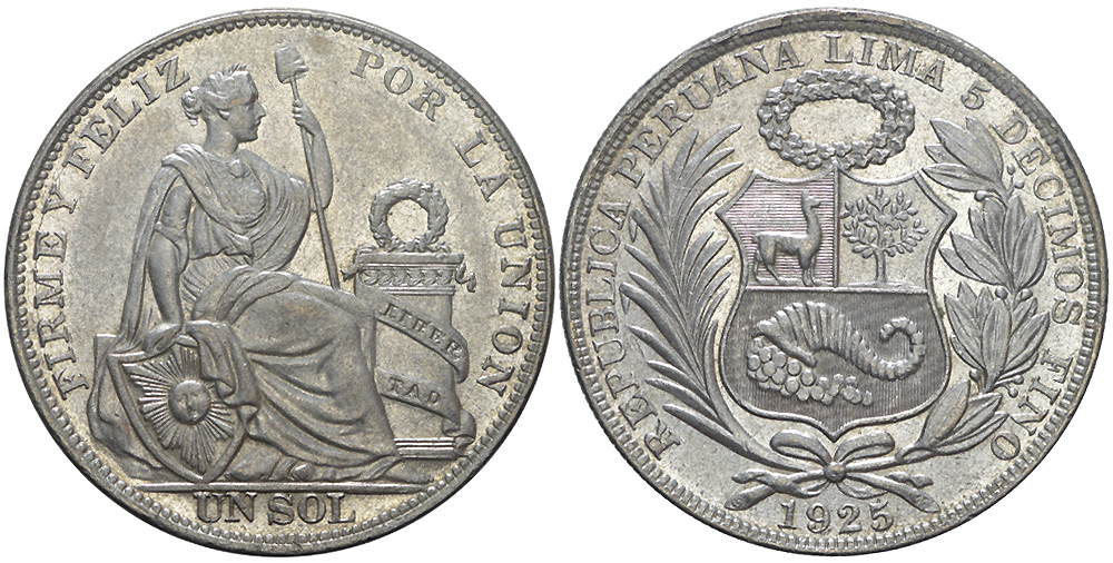 Peru Decimal Coinage 1925 