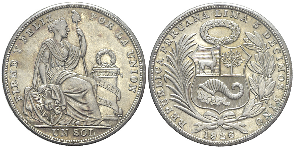 Peru Decimal Coinage 1926 