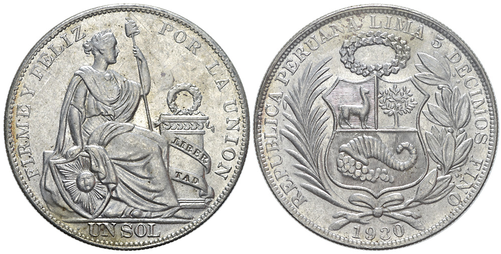 Peru Decimal Coinage 1930 