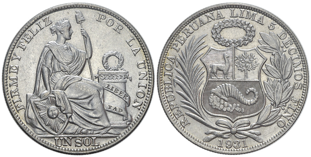 Peru Decimal Coinage 1931 
