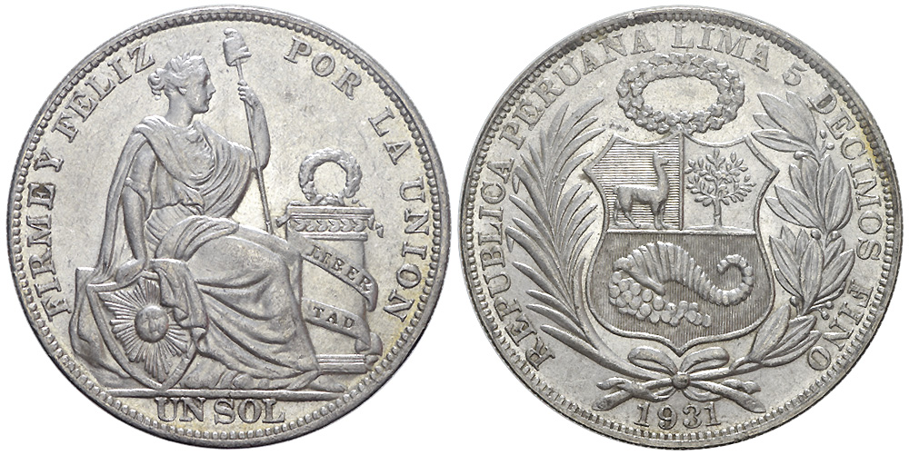Peru Decimal Coinage 1931 
