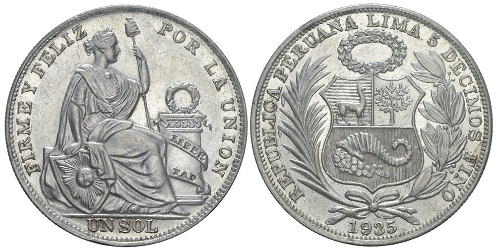 Peru Decimal Coinage 1935 
