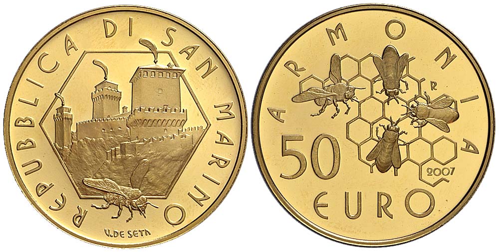 Marino Euro Coinage Euro 2007 Gold 