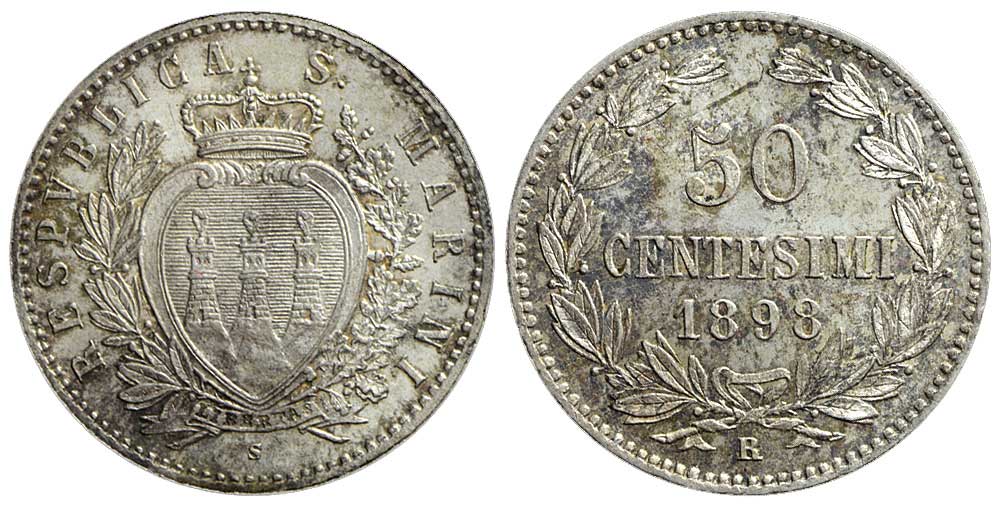 Marino Republic Cent 1898 