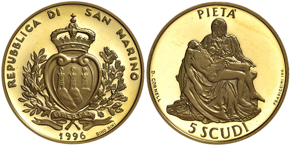 Marino Republic Scudi 1996 Gold 