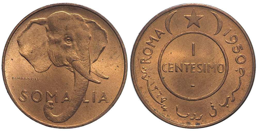Somalia Protectorate Cent 1950 