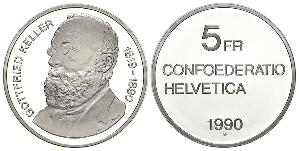 Switzerland Commemorative Coinage Francs 1990 CuNi 