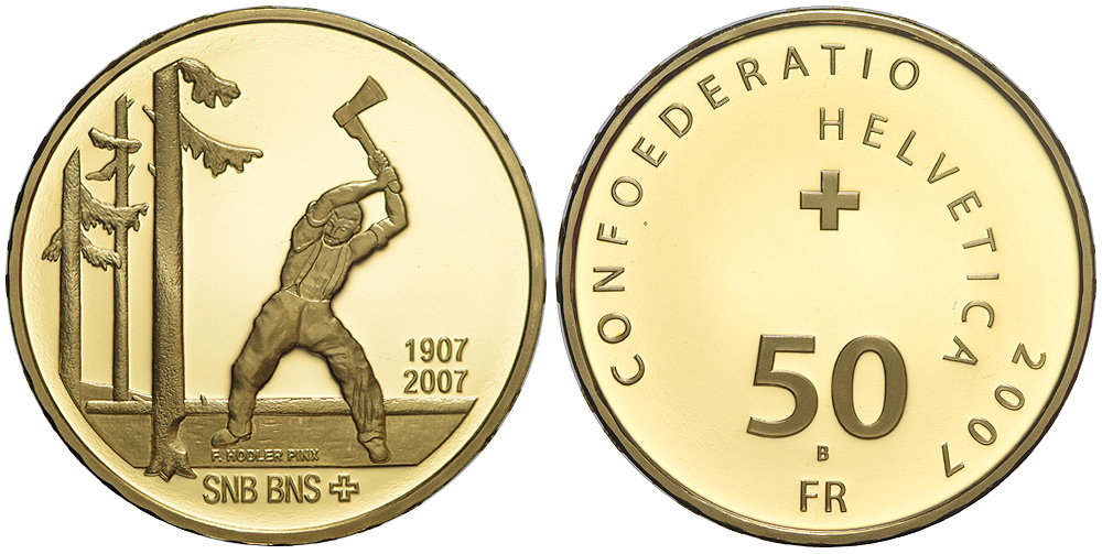 Switzerland Commemorative Coinage Francs 2007 Gold 